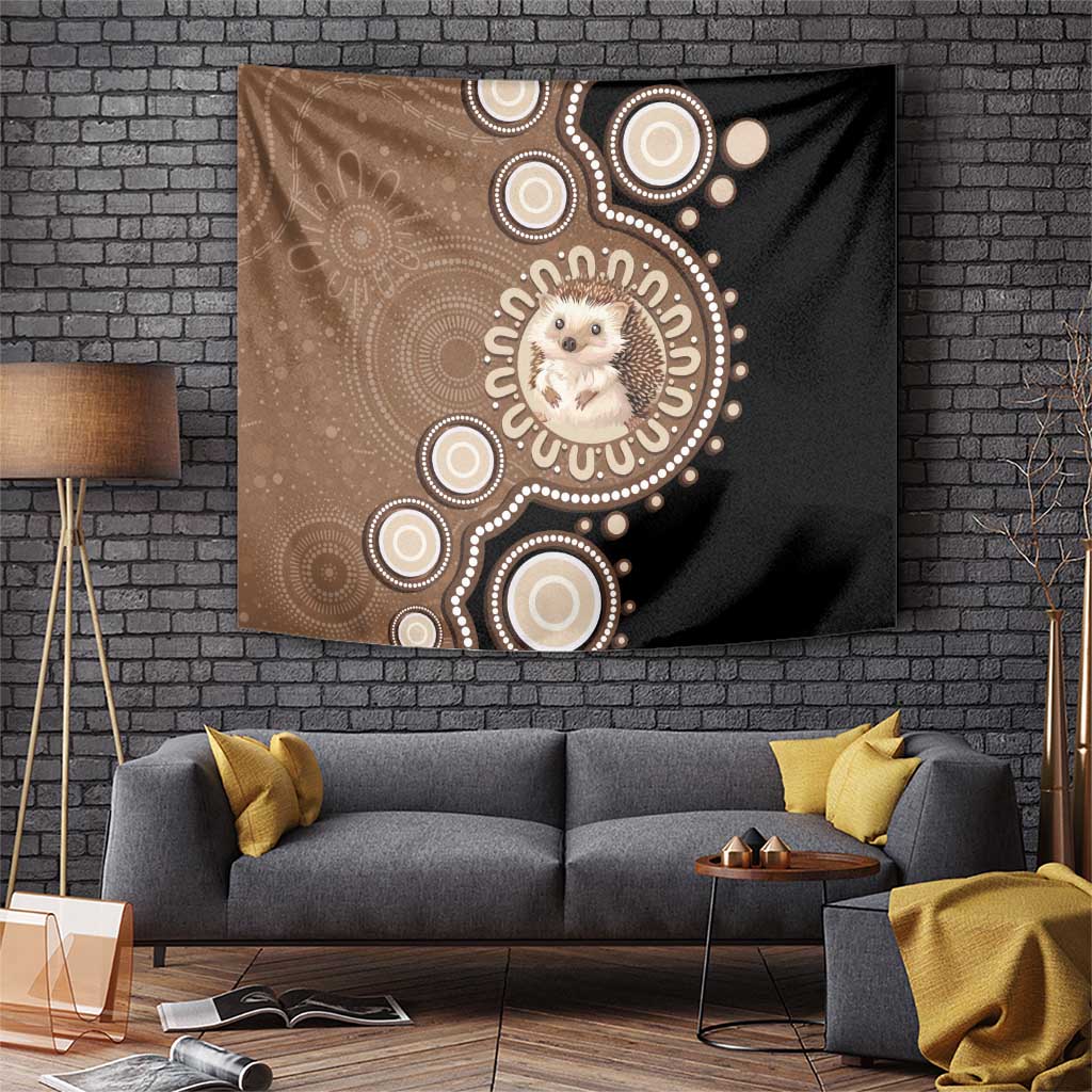 Hedgehog Indigenous Art Australia Tapestry - Aussie Hoodie