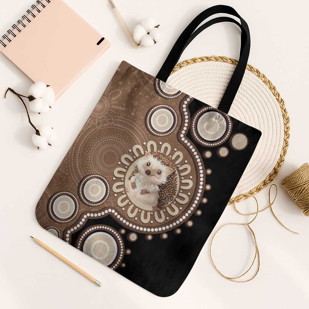 Hedgehog Indigenous Art Australia Tote Bag - Aussie Hoodie