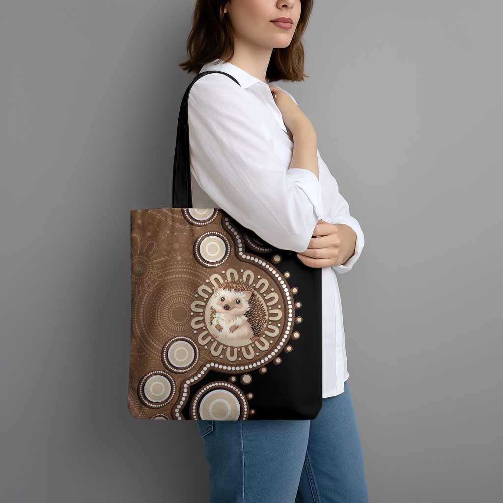 Hedgehog Indigenous Art Australia Tote Bag - Aussie Hoodie