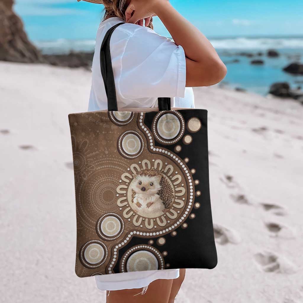 Hedgehog Indigenous Art Australia Tote Bag - Aussie Hoodie