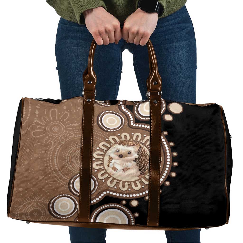 Hedgehog Indigenous Art Australia Travel Bag - Aussie Hoodie