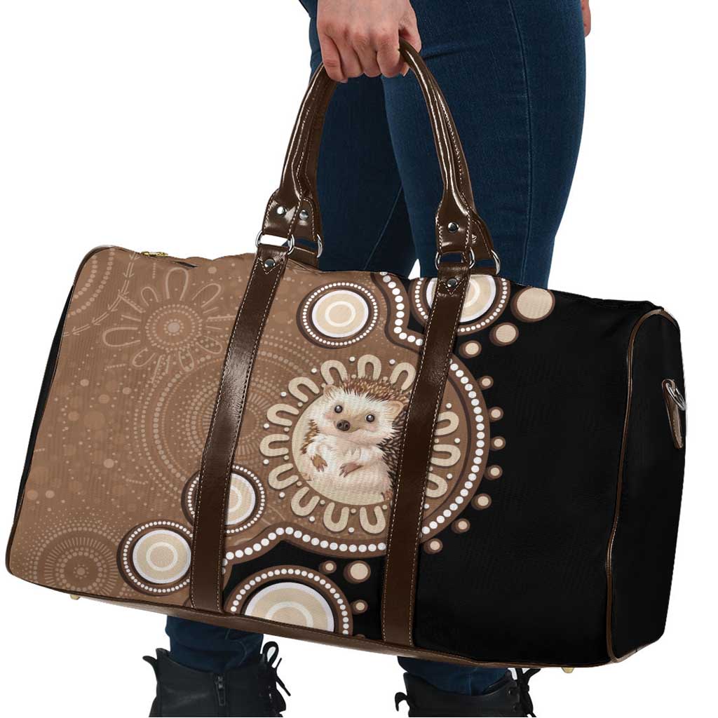 Hedgehog Indigenous Art Australia Travel Bag - Aussie Hoodie