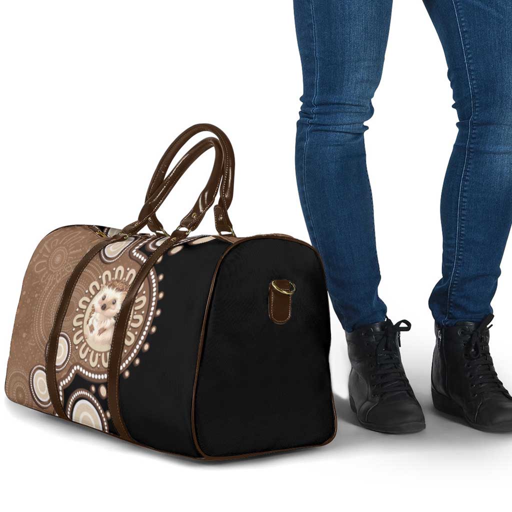 Hedgehog Indigenous Art Australia Travel Bag - Aussie Hoodie