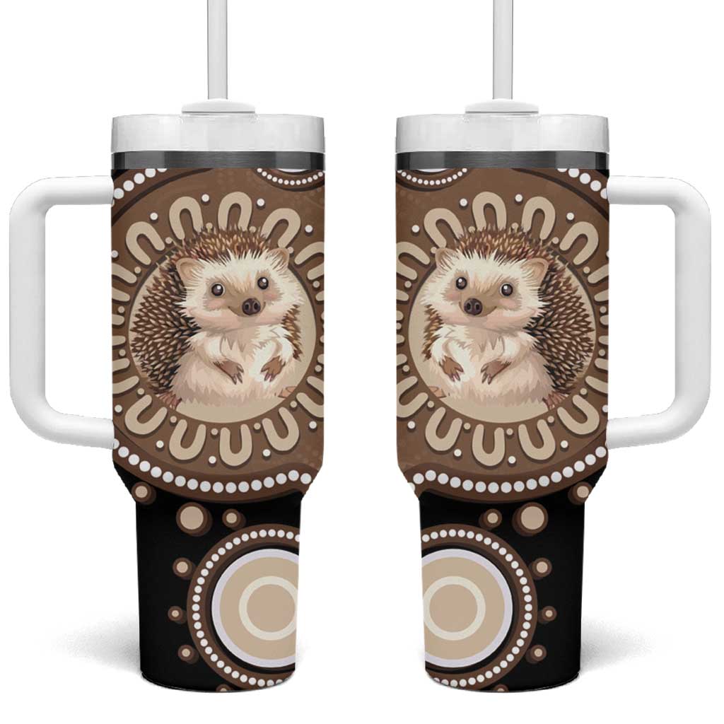 Hedgehog Indigenous Art Australia Tumbler With Handle - Aussie Hoodie