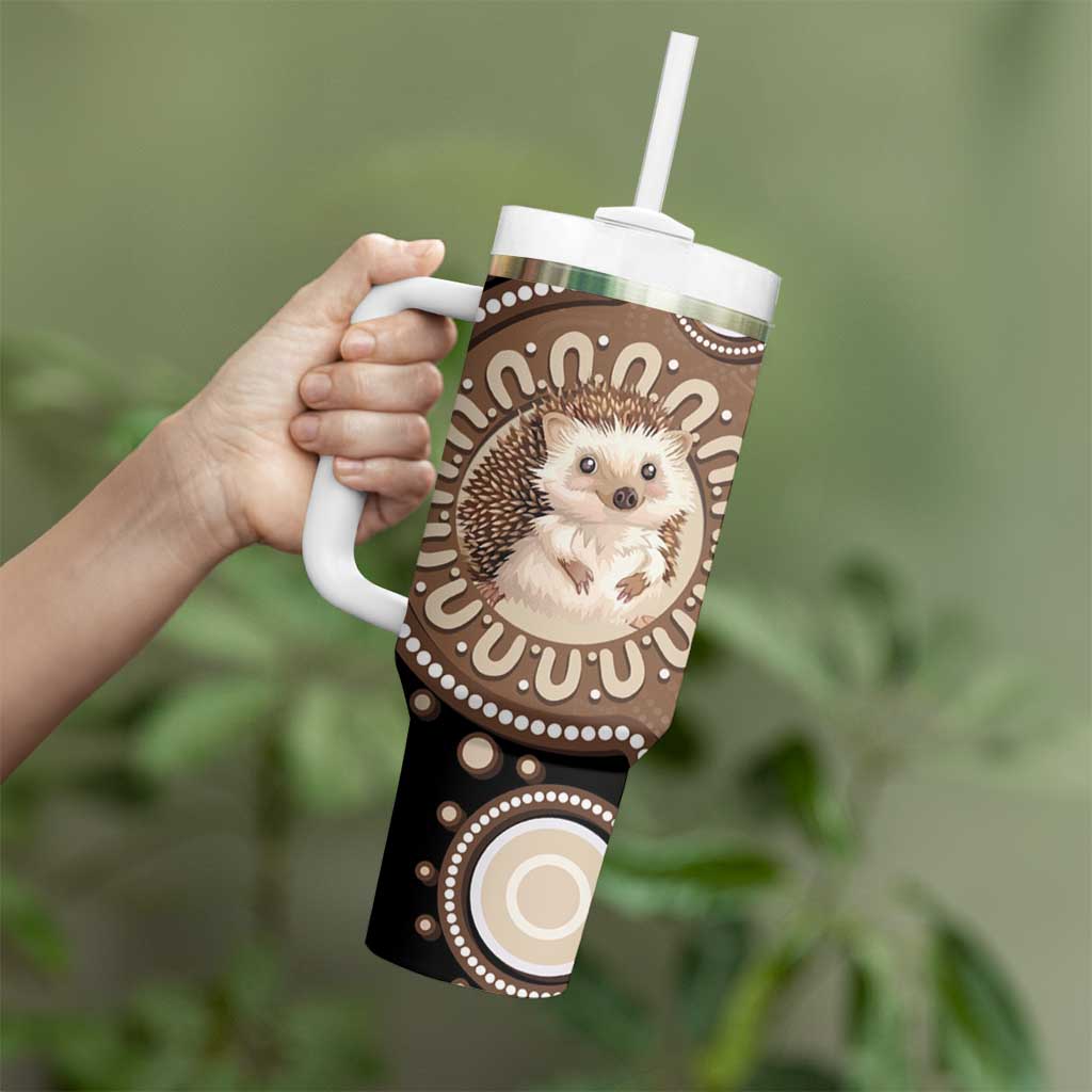 Hedgehog Indigenous Art Australia Tumbler With Handle - Aussie Hoodie