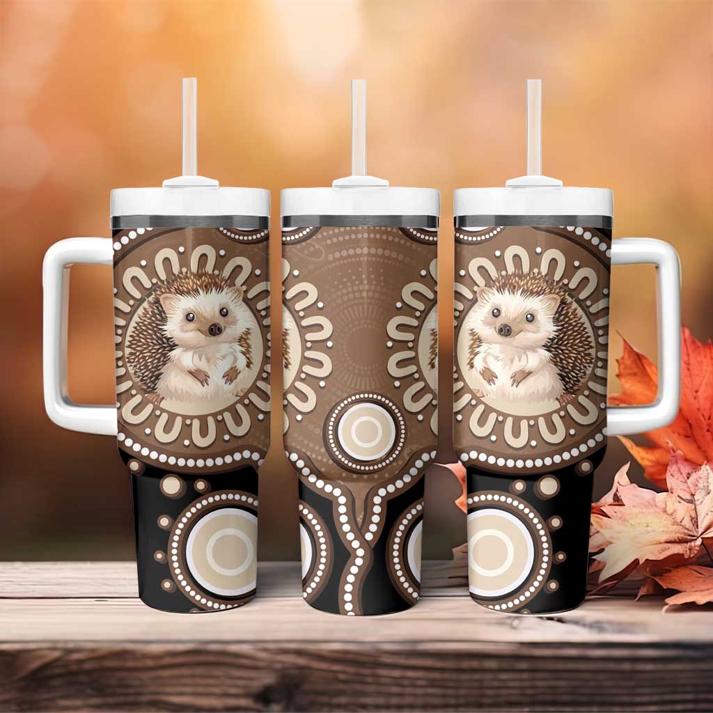Hedgehog Indigenous Art Australia Tumbler With Handle - Aussie Hoodie