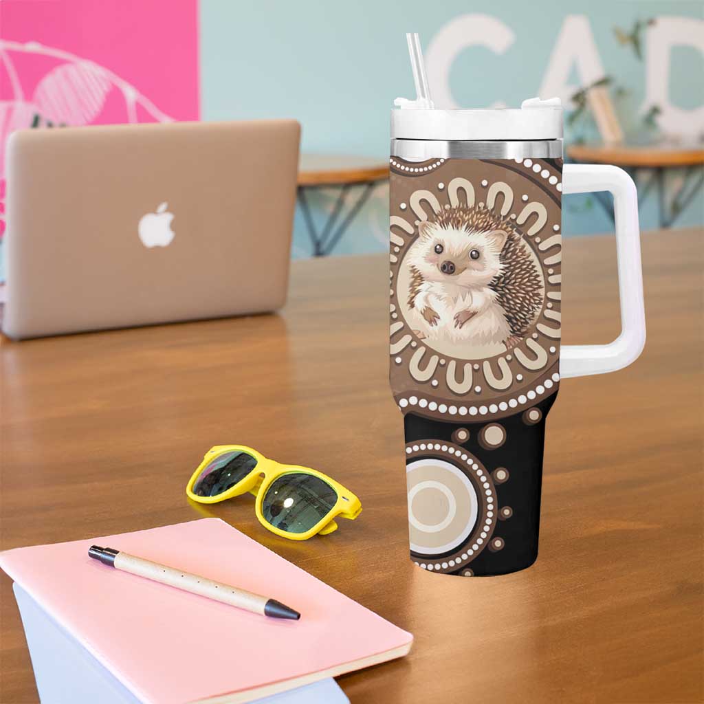 Hedgehog Indigenous Art Australia Tumbler With Handle - Aussie Hoodie