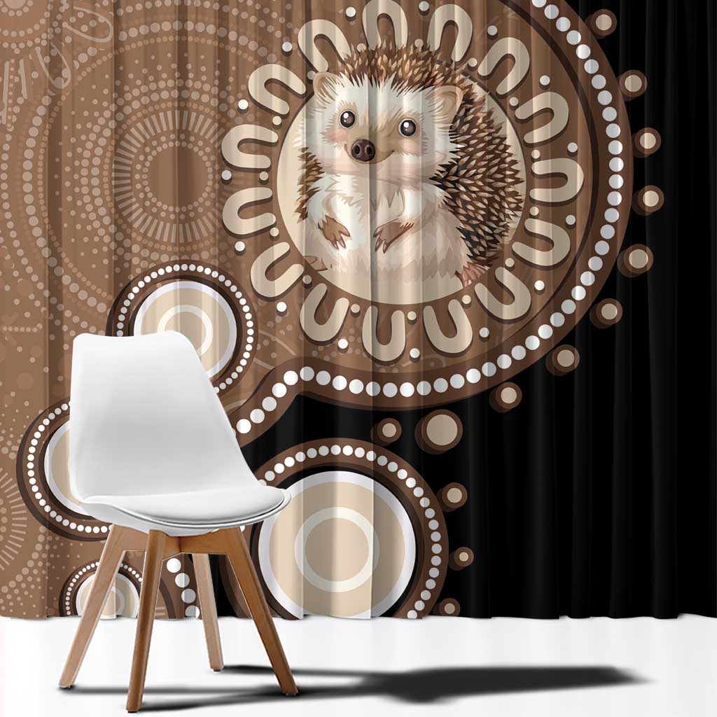 Hedgehog Indigenous Art Australia Window Curtain - Aussie Hoodie