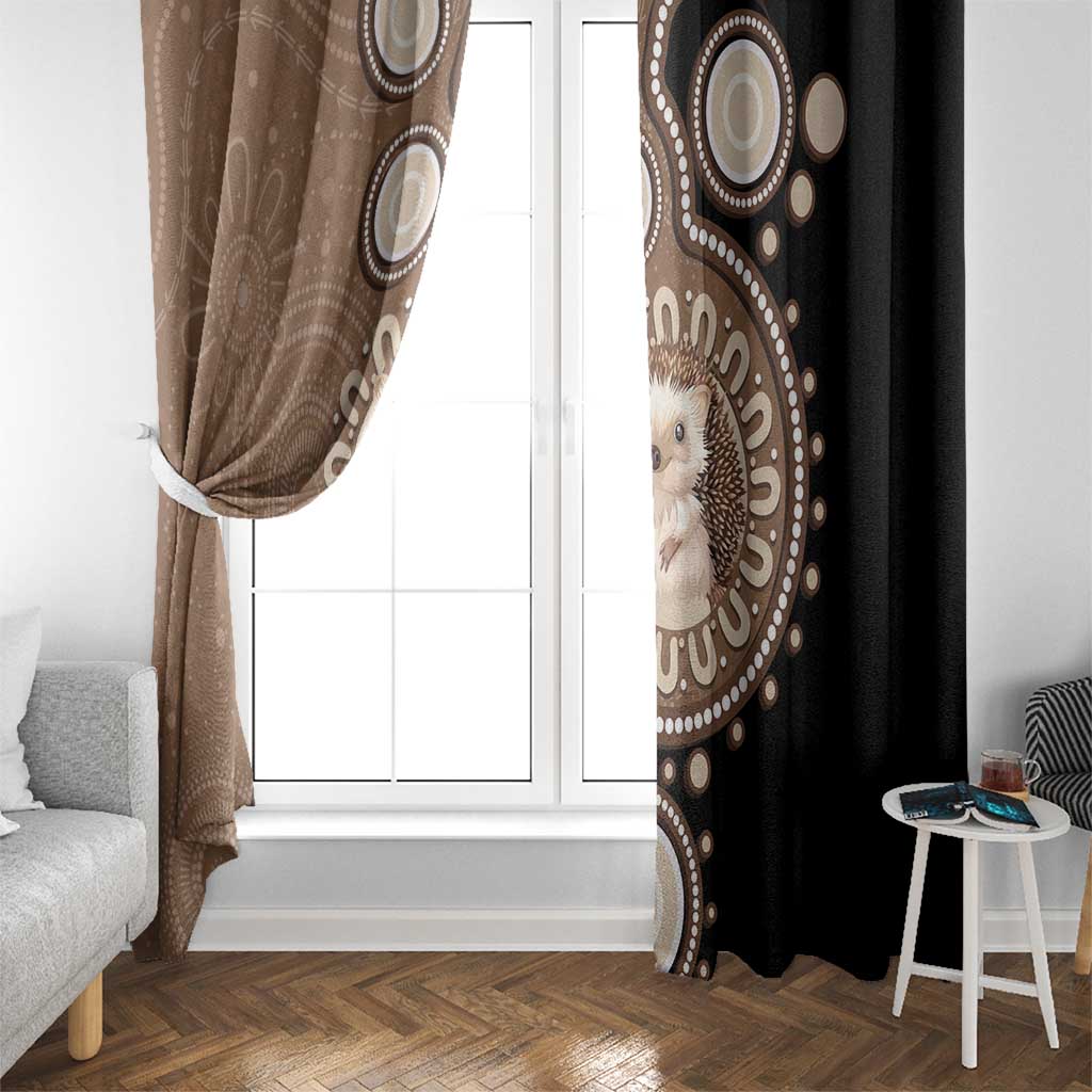 Hedgehog Indigenous Art Australia Window Curtain - Aussie Hoodie