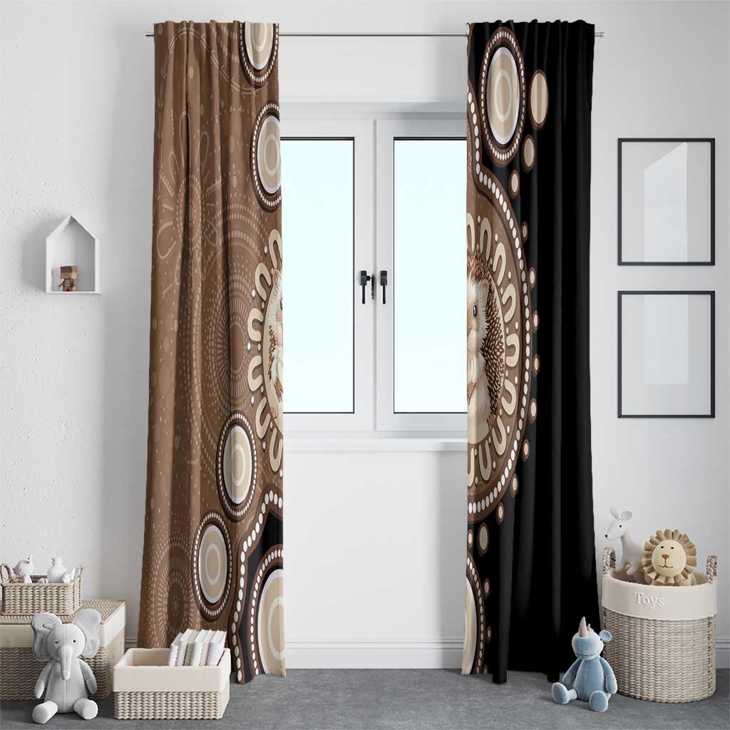 Hedgehog Indigenous Art Australia Window Curtain - Aussie Hoodie