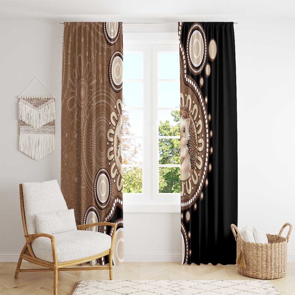 Hedgehog Indigenous Art Australia Window Curtain - Aussie Hoodie