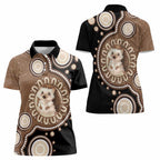 Hedgehog Indigenous Art Australia Women Polo Shirt - Aussie Hoodie