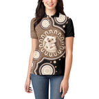 Hedgehog Indigenous Art Australia Women Polo Shirt - Aussie Hoodie