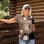 Hedgehog Indigenous Art Australia Women Polo Shirt - Aussie Hoodie