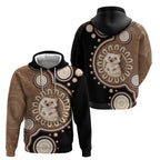 Hedgehog Indigenous Art Australia Zip Hoodie - Aussie Hoodie