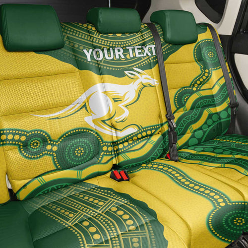 Custom Australia Hockeyroos Back Car Seat Cover Aussie Kangaroo Indigenous Art