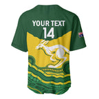 Custom Australia Hockeyroos Baseball Jersey Aussie Kangaroo Indigenous Art