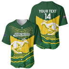 Custom Australia Hockeyroos Baseball Jersey Aussie Kangaroo Indigenous Art