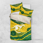 Custom Australia Hockeyroos Bedding Set Aussie Kangaroo Indigenous Art