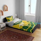 Custom Australia Hockeyroos Bedding Set Aussie Kangaroo Indigenous Art