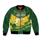 Custom Australia Hockeyroos Bomber Jacket Aussie Kangaroo Indigenous Art