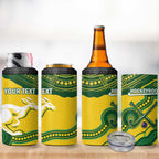 Personalised Australia Hockeyroos 4 in 1 Can Cooler Tumbler Aussie Kangaroo Indigenous Art
