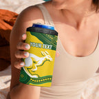 Personalised Australia Hockeyroos 4 in 1 Can Cooler Tumbler Aussie Kangaroo Indigenous Art