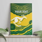 Custom Australia Hockeyroos Canvas Wall Art Aussie Kangaroo Indigenous Art