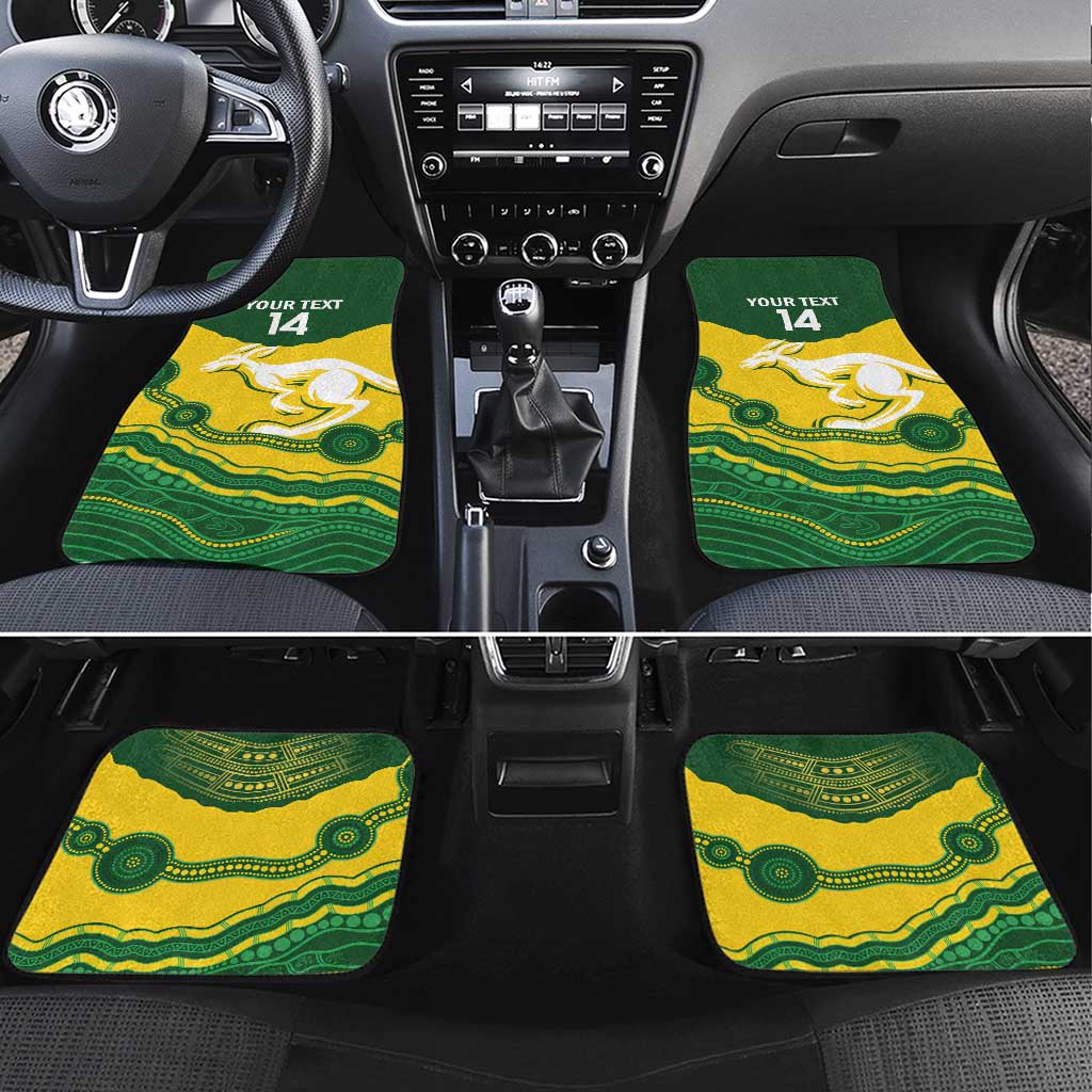 Custom Australia Hockeyroos Car Mats Aussie Kangaroo Indigenous Art
