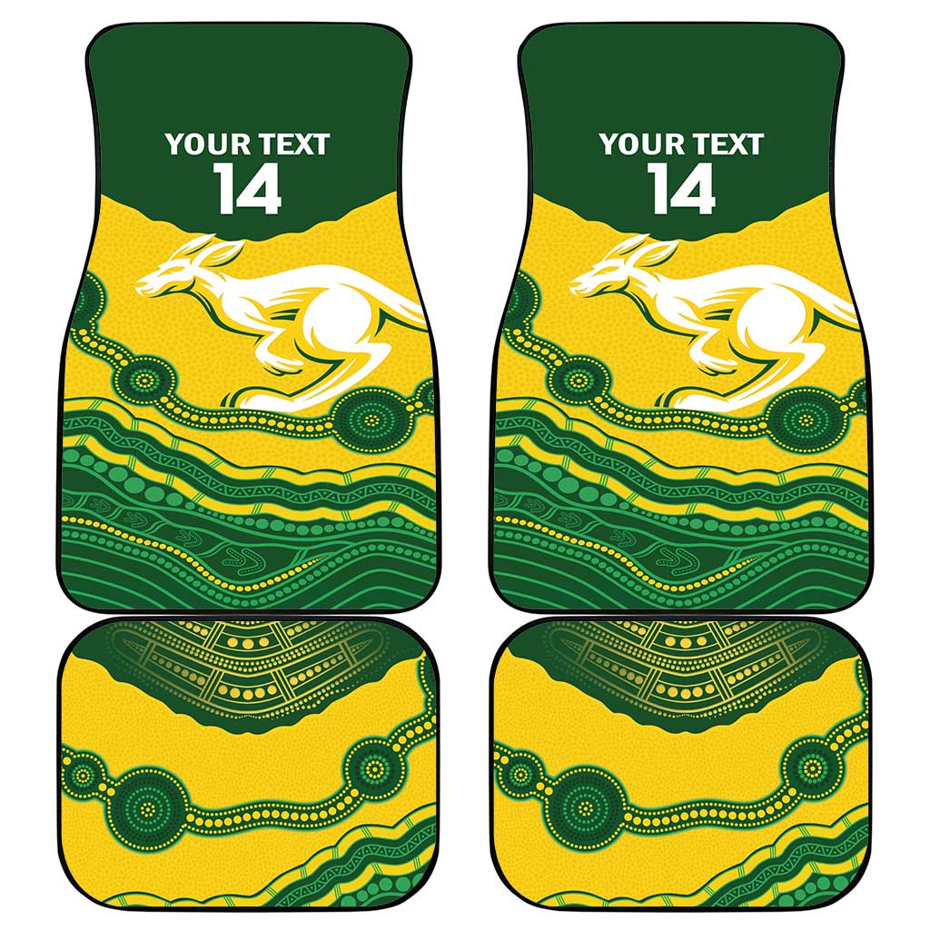 Custom Australia Hockeyroos Car Mats Aussie Kangaroo Indigenous Art