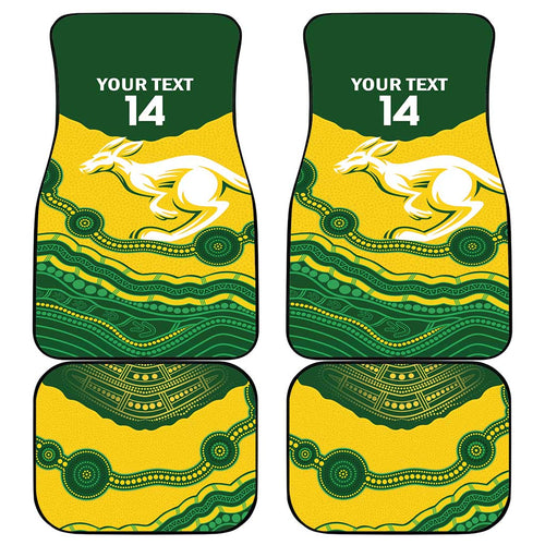 Custom Australia Hockeyroos Car Mats Aussie Kangaroo Indigenous Art