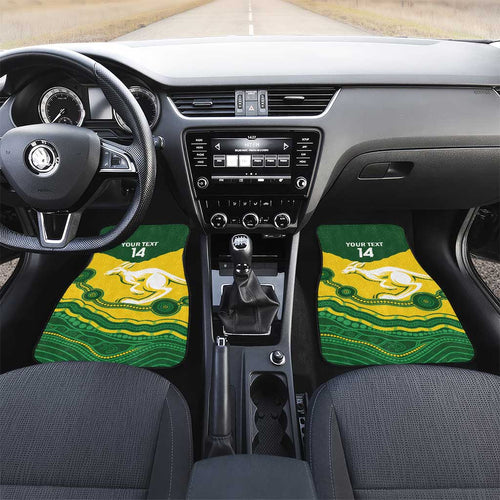 Custom Australia Hockeyroos Car Mats Aussie Kangaroo Indigenous Art