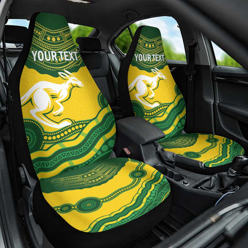 Custom Australia Hockeyroos Car Seat Cover Aussie Kangaroo Indigenous Art