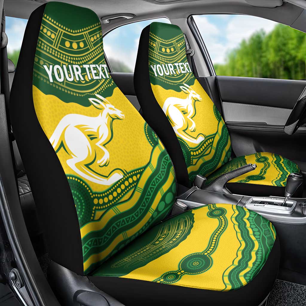 Custom Australia Hockeyroos Car Seat Cover Aussie Kangaroo Indigenous Art