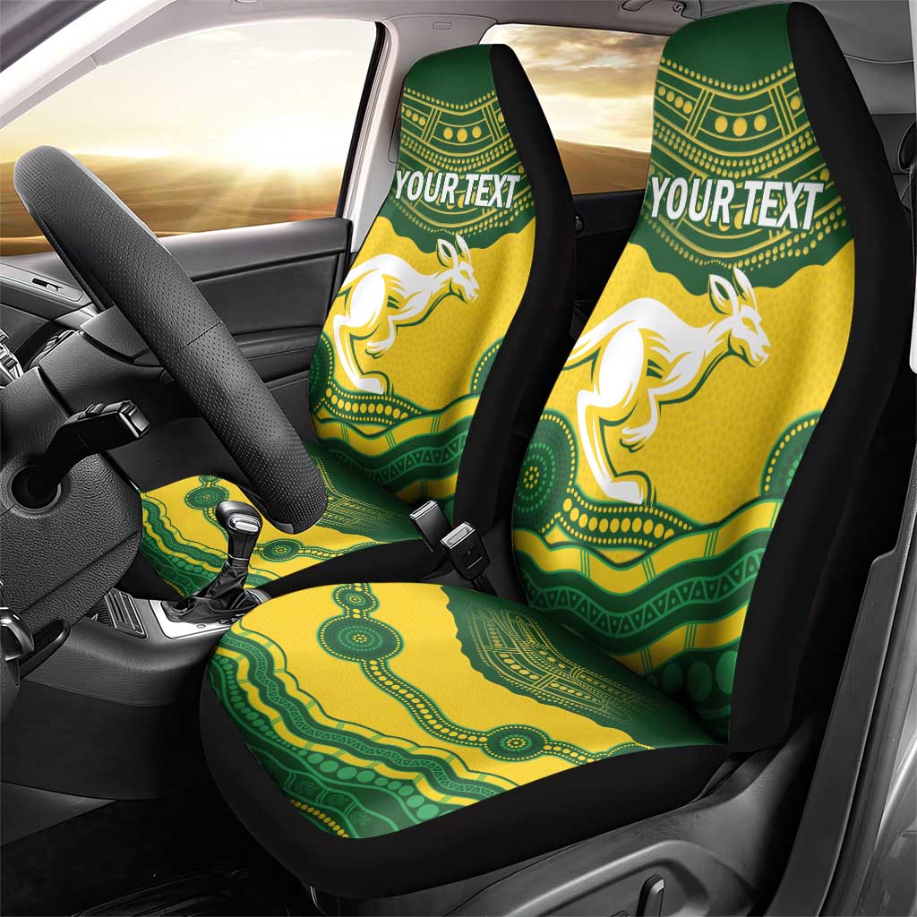Custom Australia Hockeyroos Car Seat Cover Aussie Kangaroo Indigenous Art
