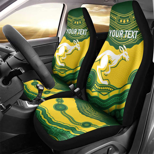 Custom Australia Hockeyroos Car Seat Cover Aussie Kangaroo Indigenous Art