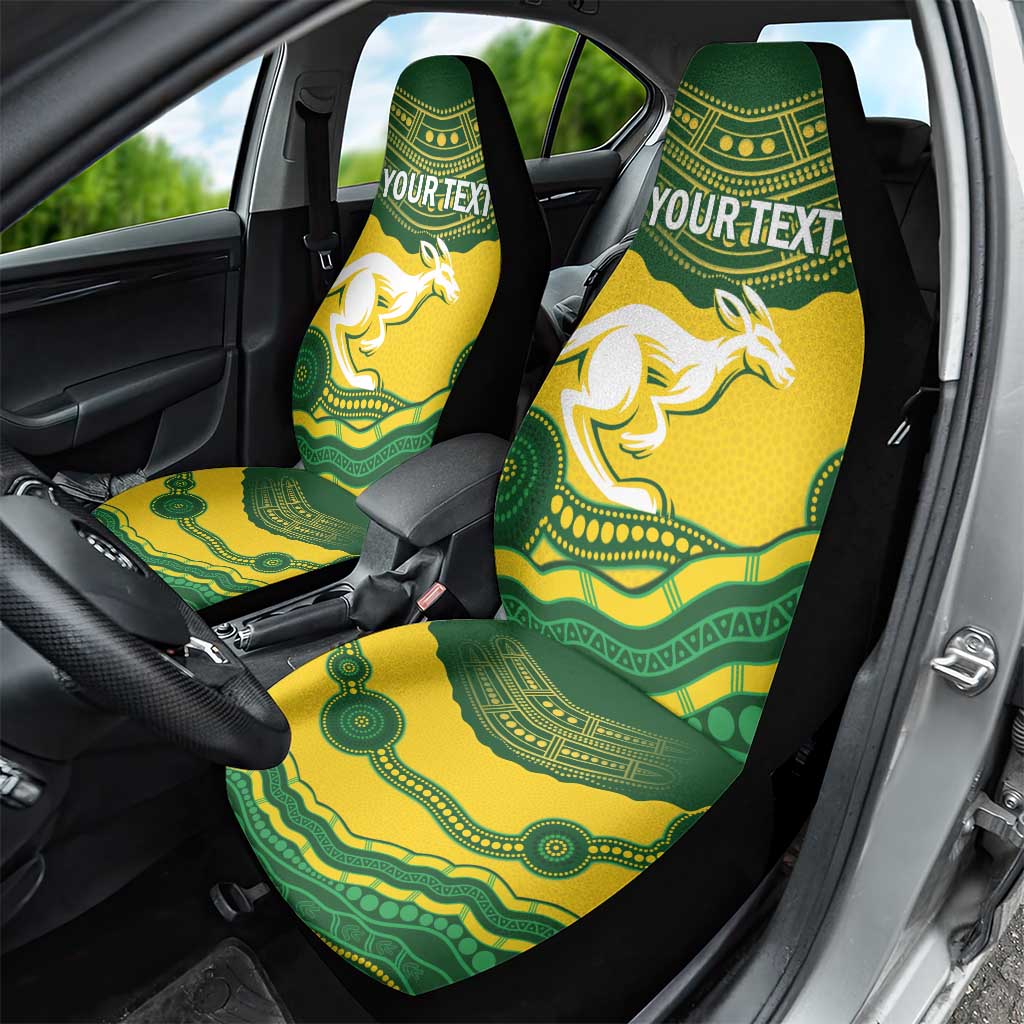 Custom Australia Hockeyroos Car Seat Cover Aussie Kangaroo Indigenous Art