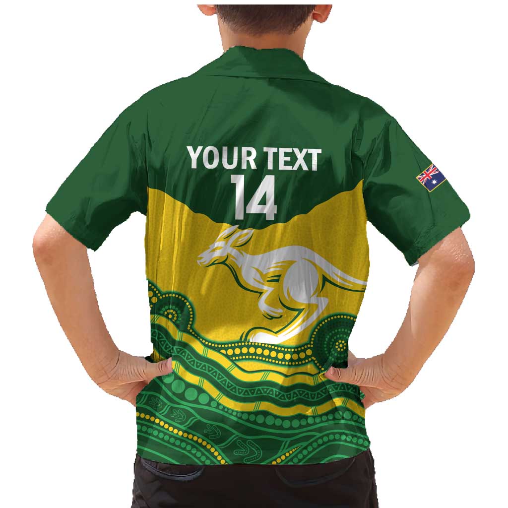 Custom Australia Hockeyroos Family Matching Mermaid Dress and Hawaiian Shirt Aussie Kangaroo Indigenous Art