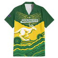 Custom Australia Hockeyroos Family Matching Mermaid Dress and Hawaiian Shirt Aussie Kangaroo Indigenous Art