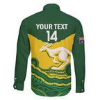 Custom Australia Hockeyroos Family Matching Tank Maxi Dress and Hawaiian Shirt Aussie Kangaroo Indigenous Art