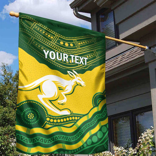 Custom Australia Hockeyroos Garden Flag Aussie Kangaroo Indigenous Art