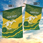 Custom Australia Hockeyroos Garden Flag Aussie Kangaroo Indigenous Art