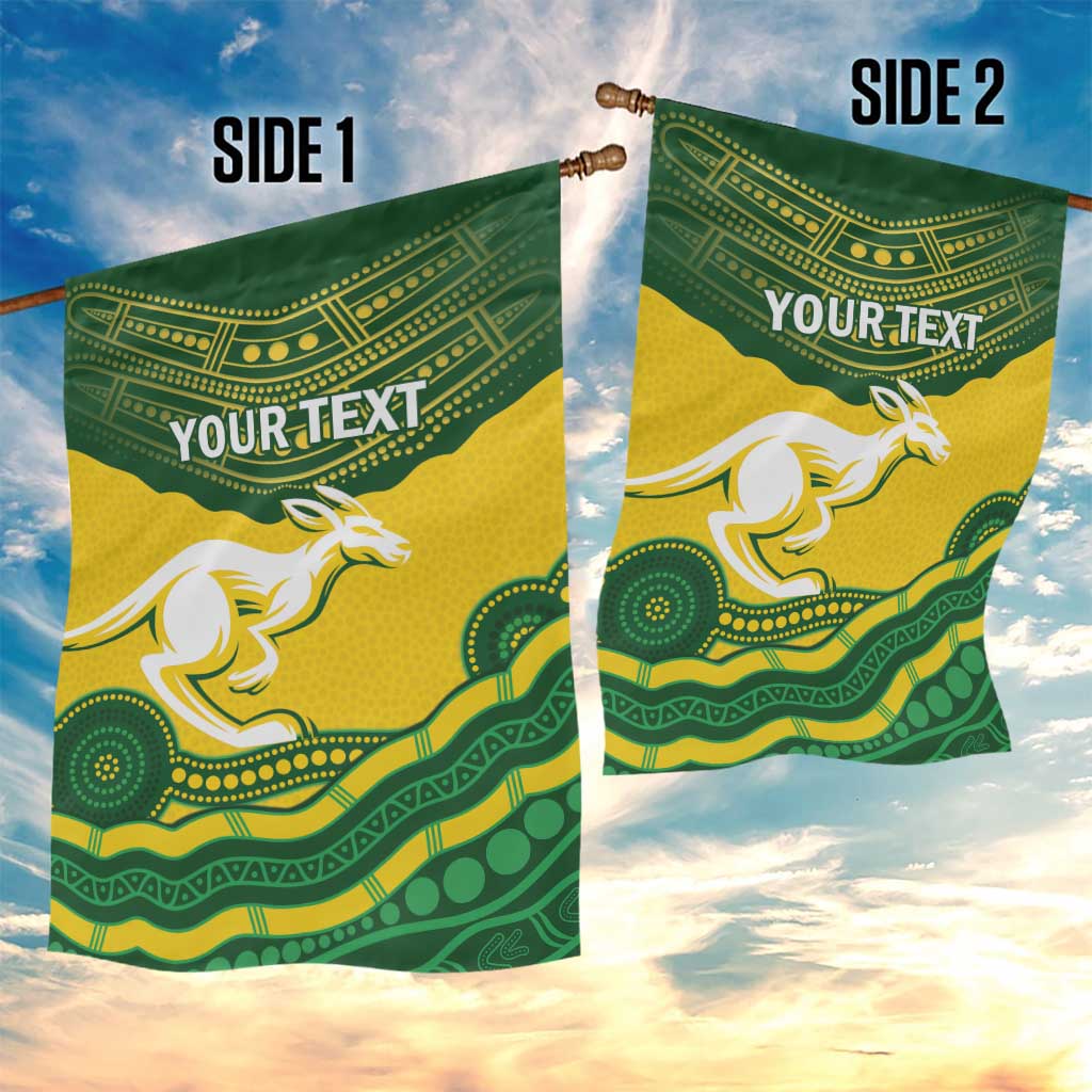 Custom Australia Hockeyroos Garden Flag Aussie Kangaroo Indigenous Art