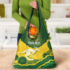 Custom Australia Hockeyroos Grocery Bag Aussie Kangaroo Indigenous Art