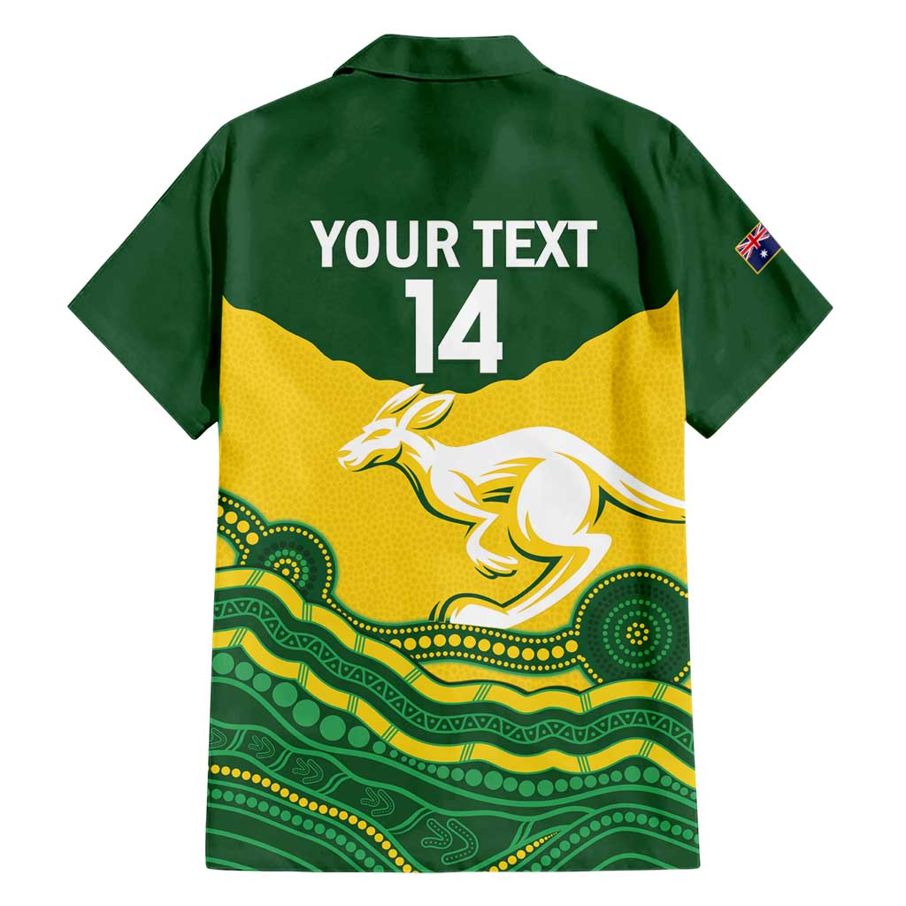 Custom Australia Hockeyroos Hawaiian Shirt Aussie Kangaroo Indigenous Art