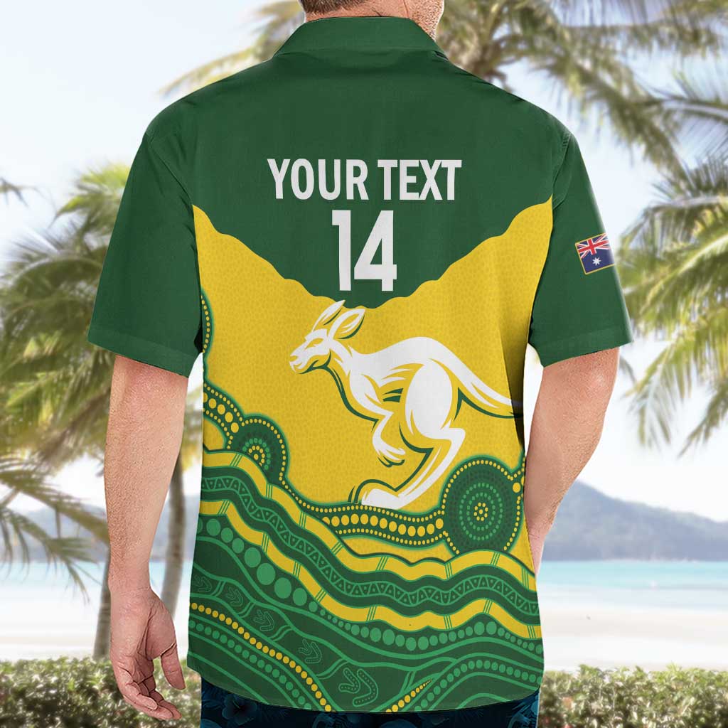 Custom Australia Hockeyroos Hawaiian Shirt Aussie Kangaroo Indigenous Art