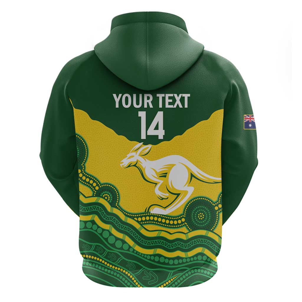 Custom Australia Hockeyroos Hoodie Aussie Kangaroo Indigenous Art