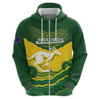 Custom Australia Hockeyroos Hoodie Aussie Kangaroo Indigenous Art