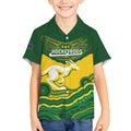 Custom Australia Hockeyroos Kid Hawaiian Shirt Aussie Kangaroo Indigenous Art