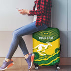 Custom Australia Hockeyroos Luggage Cover Aussie Kangaroo Indigenous Art